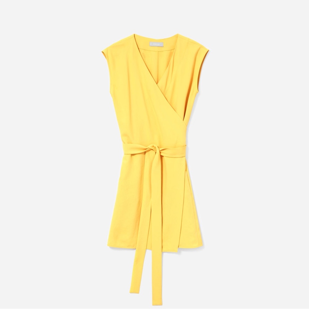 Everlane Japanese Goweave Yellow Dress